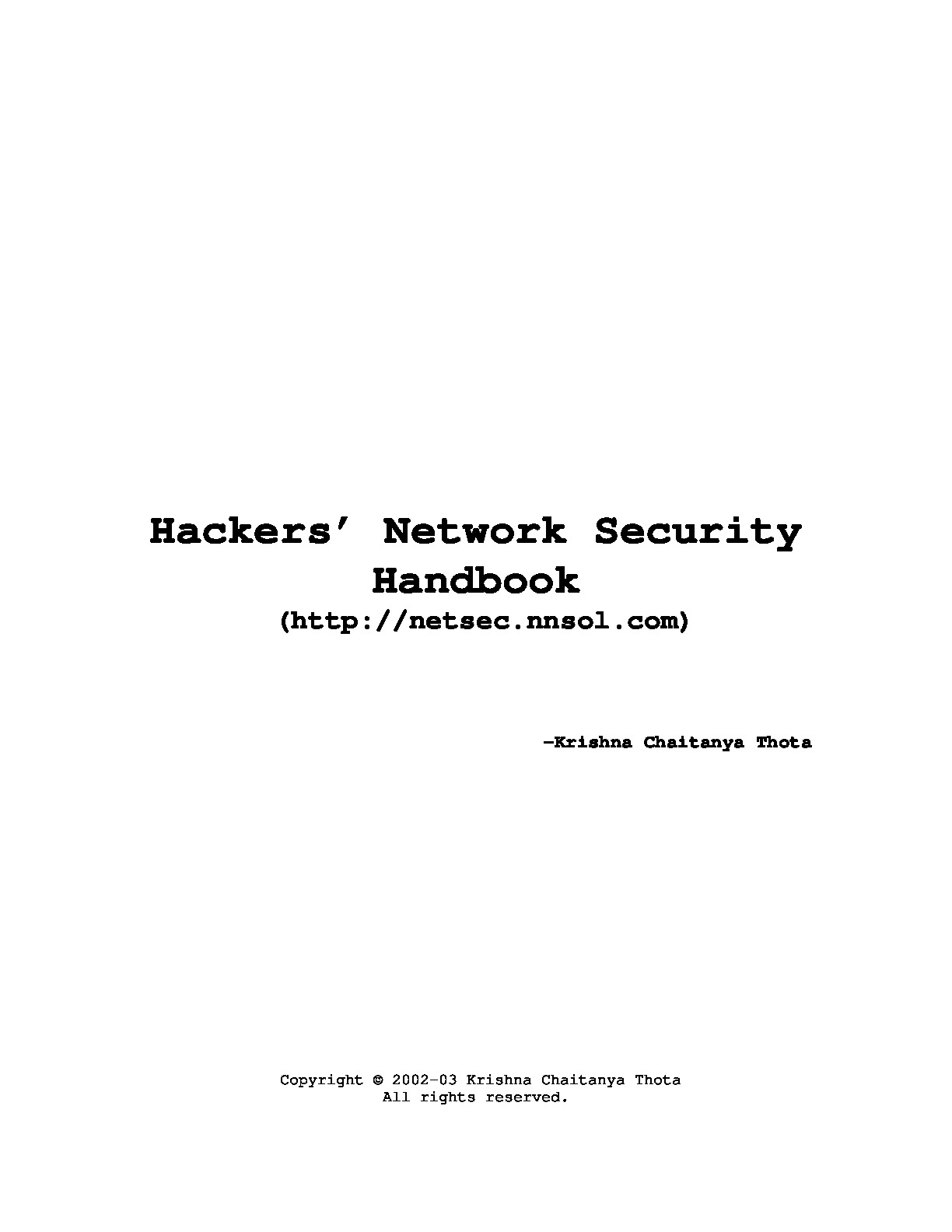 Hacker_Network_Security_Handbook