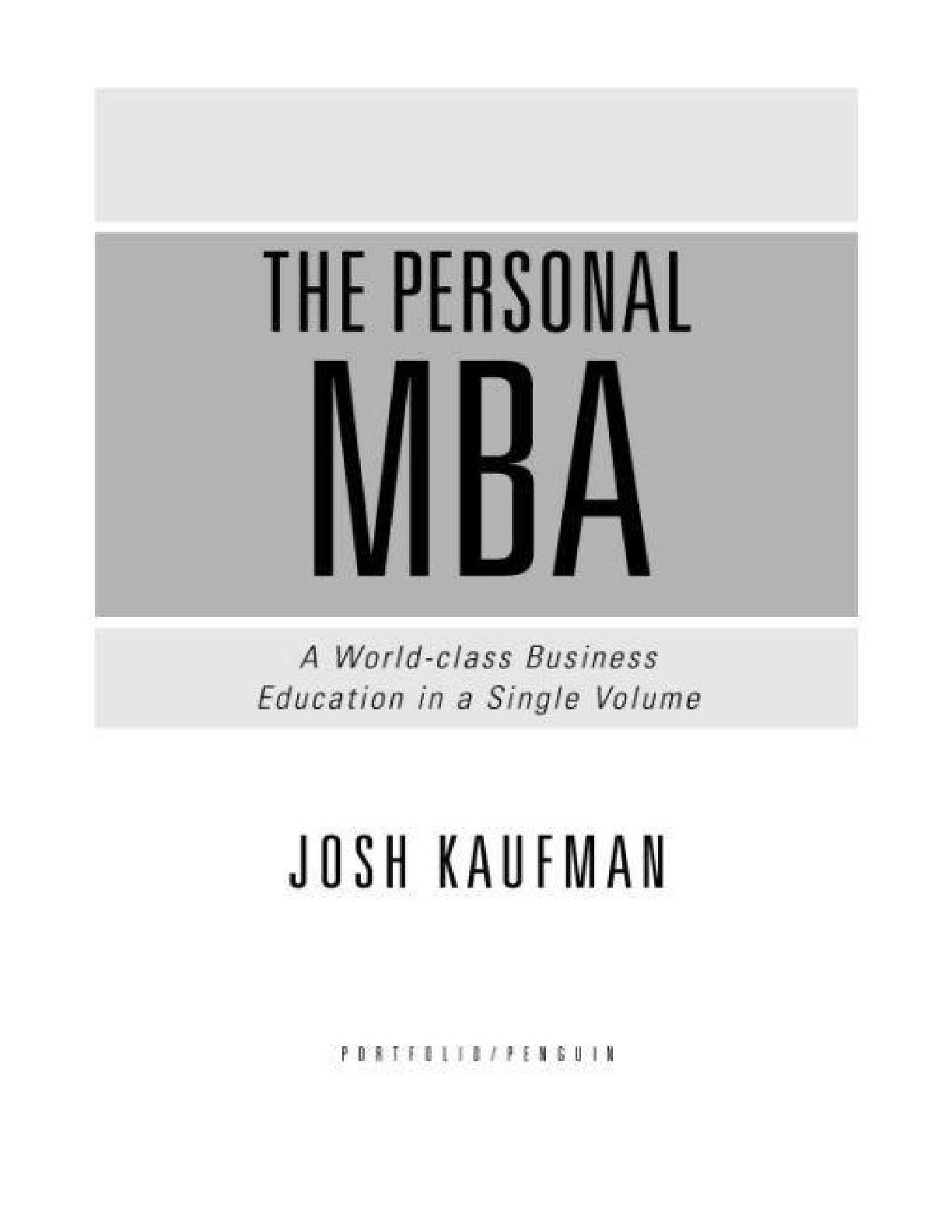 The Personal MBA – Master the Art of Business