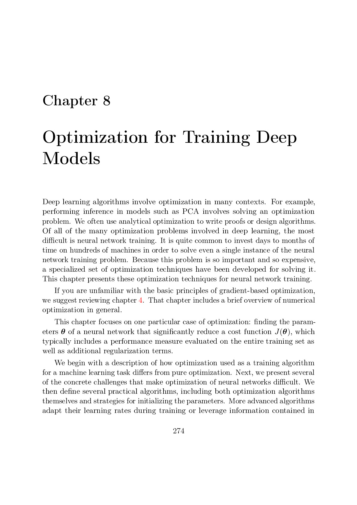 8 Optimization for Training Deep Models