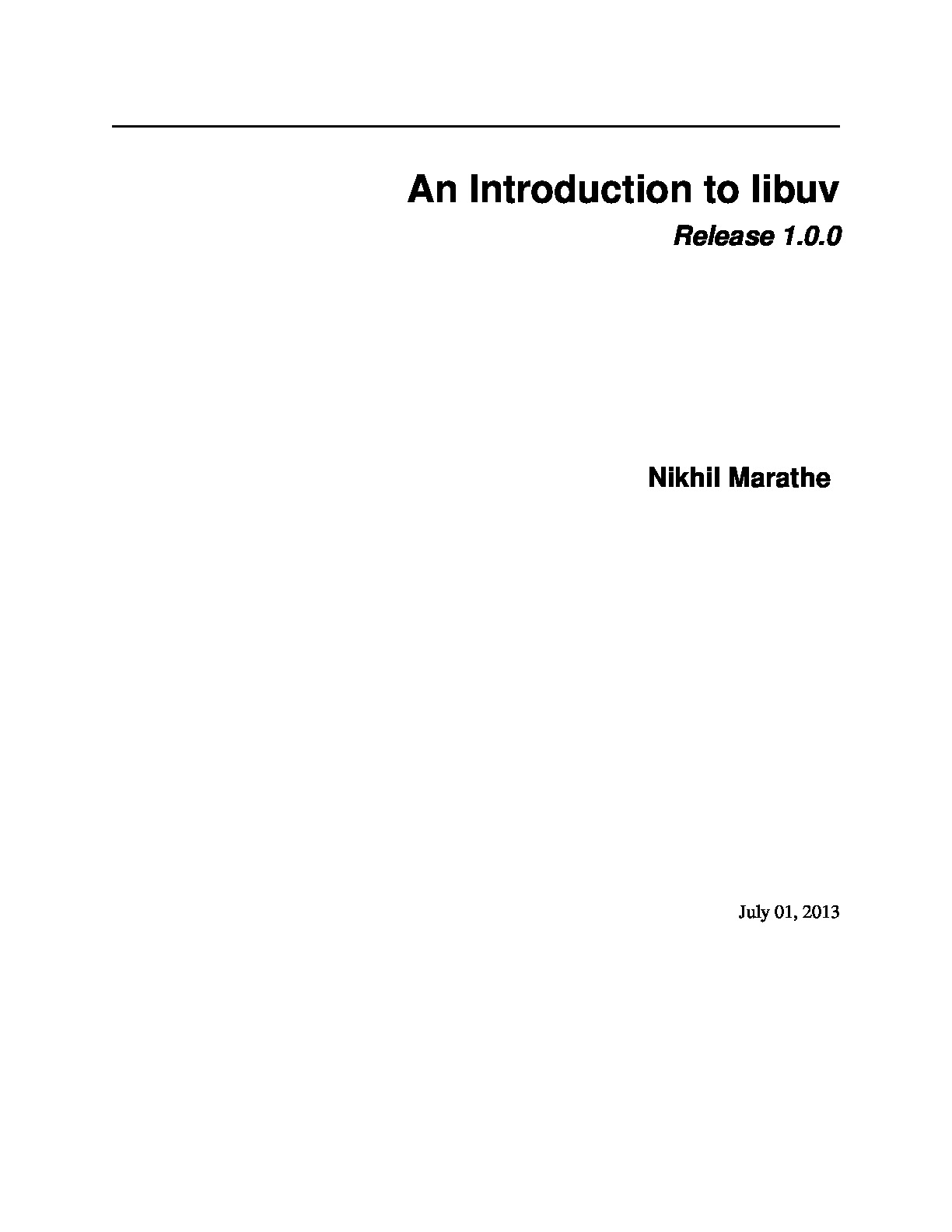 An Introduction to libuv