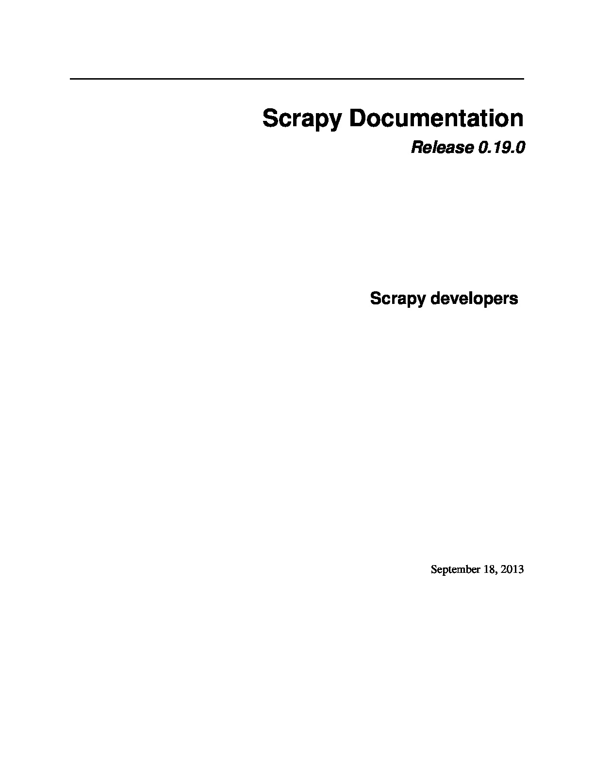 Document.-.Scrapy.Document.Release.0.19.0