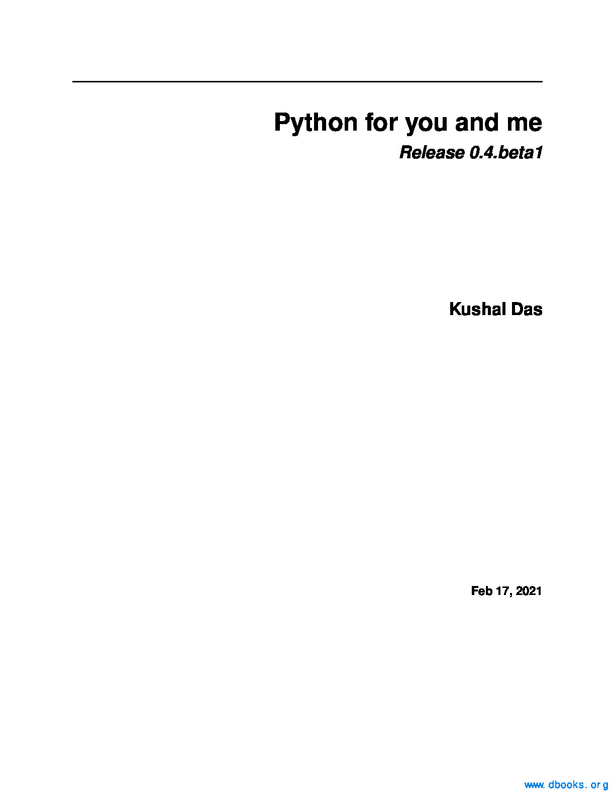 Python for You and Me