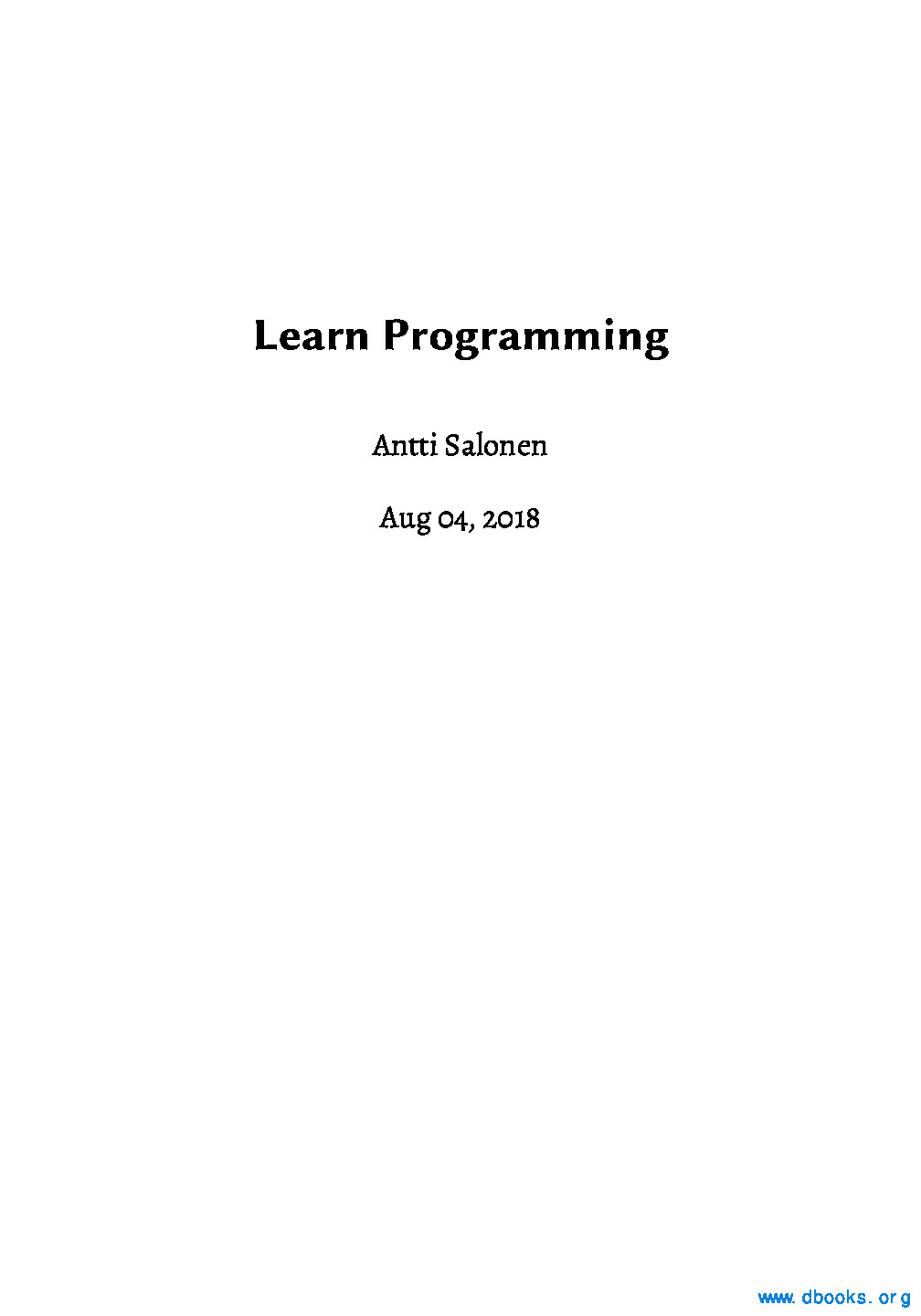 Learn Programming