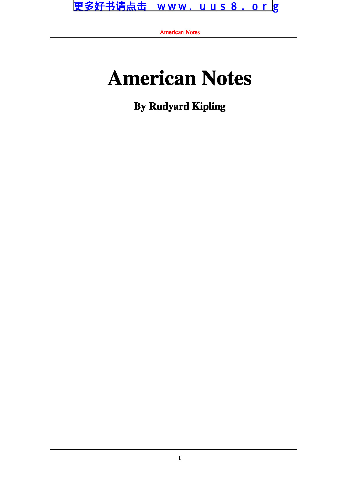 American_Notes(美国札记)