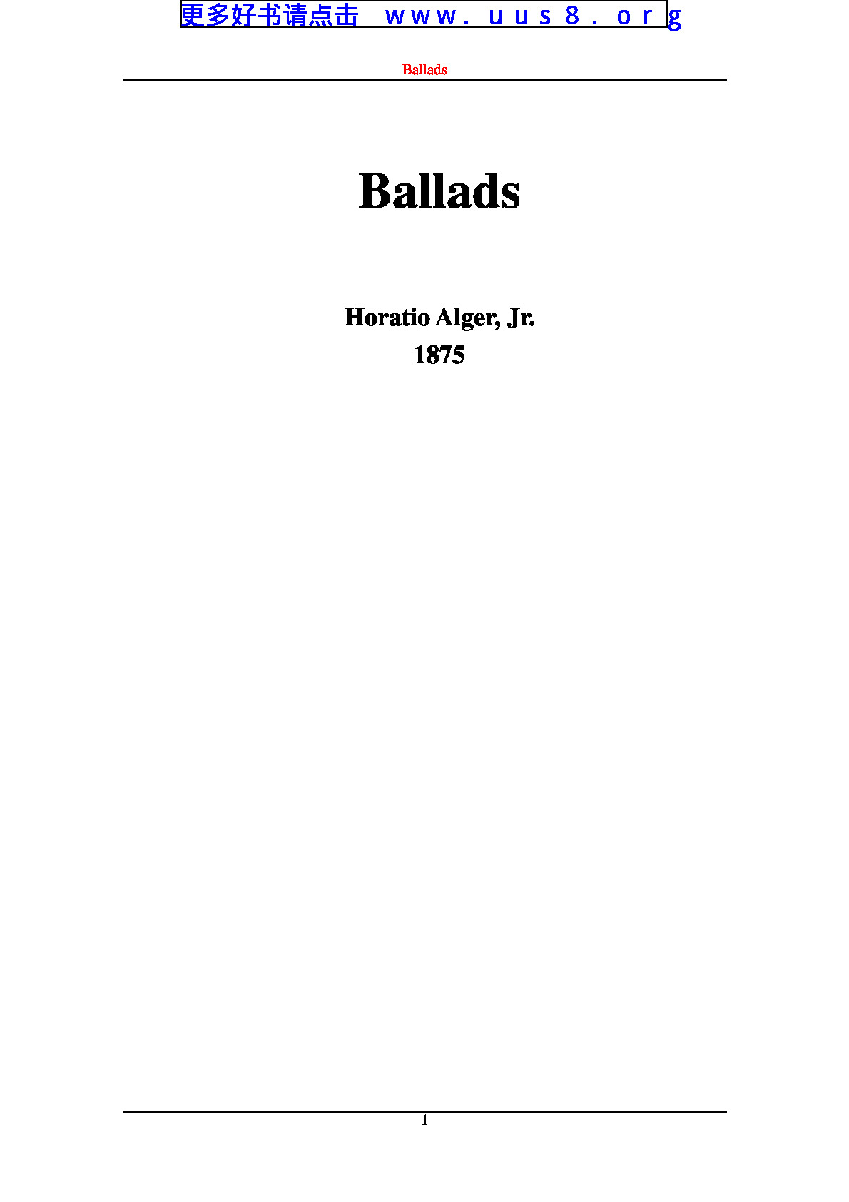 ballads(民歌)