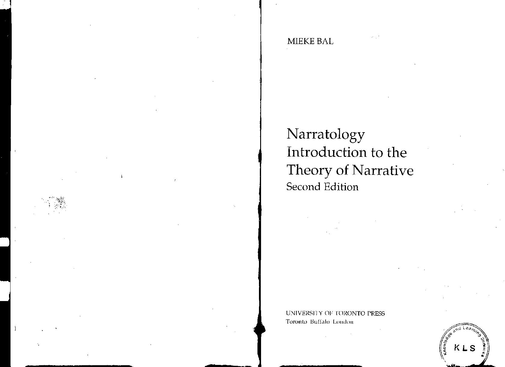 叙事学 米克巴尔英文版Narratology