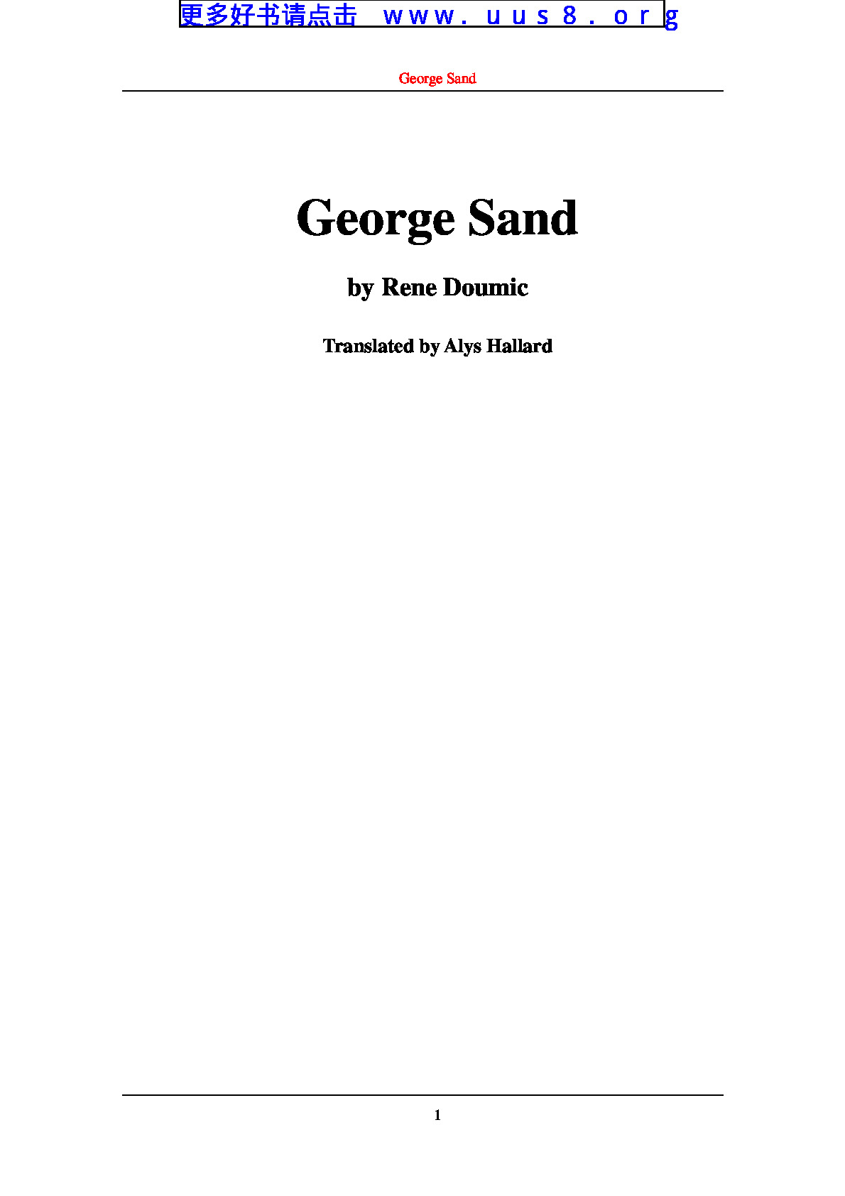 George_Sand(乔治·桑传)