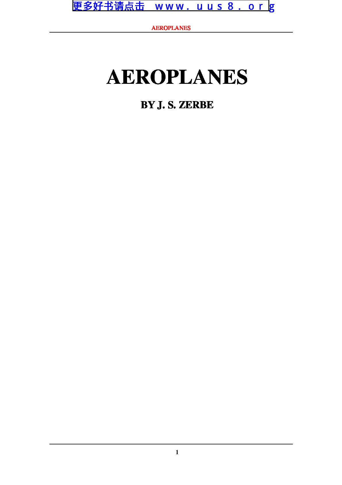 aeroplanes(飞机)