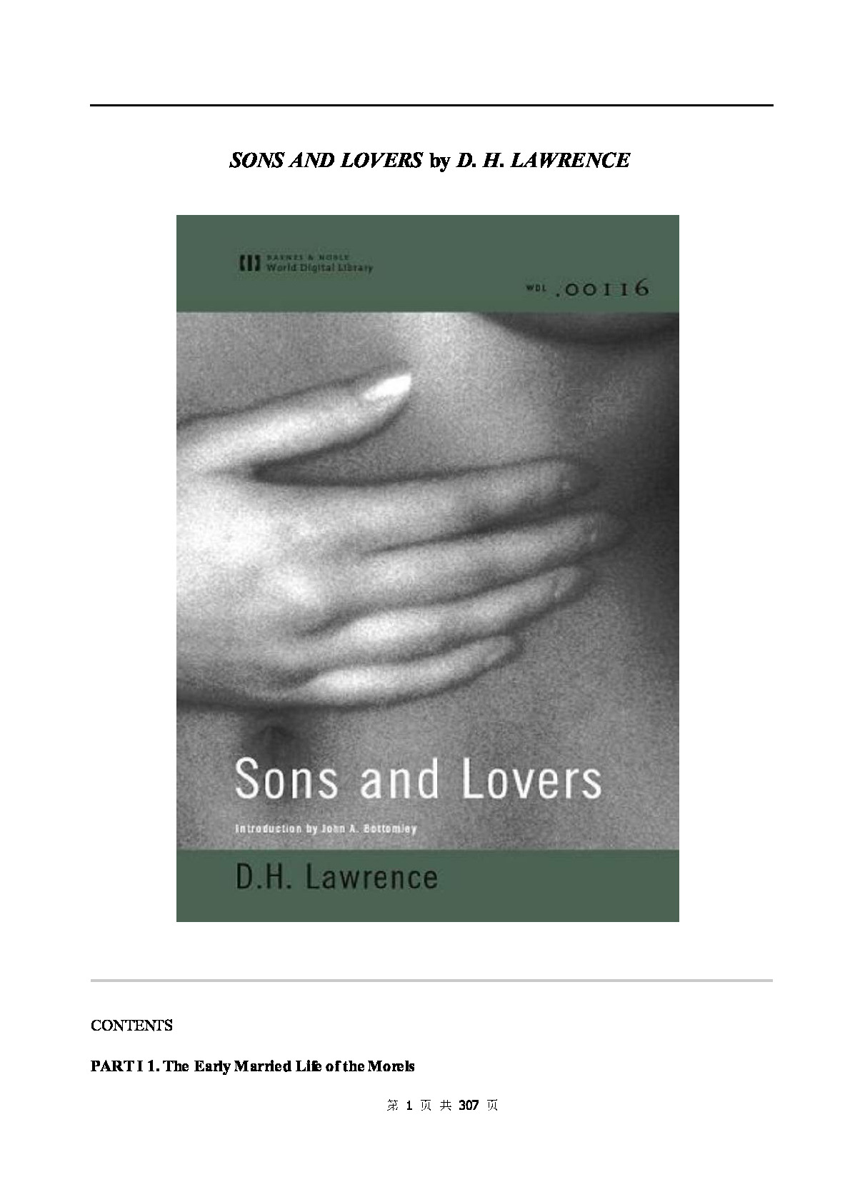 Sons and Lovers【儿子与情人】