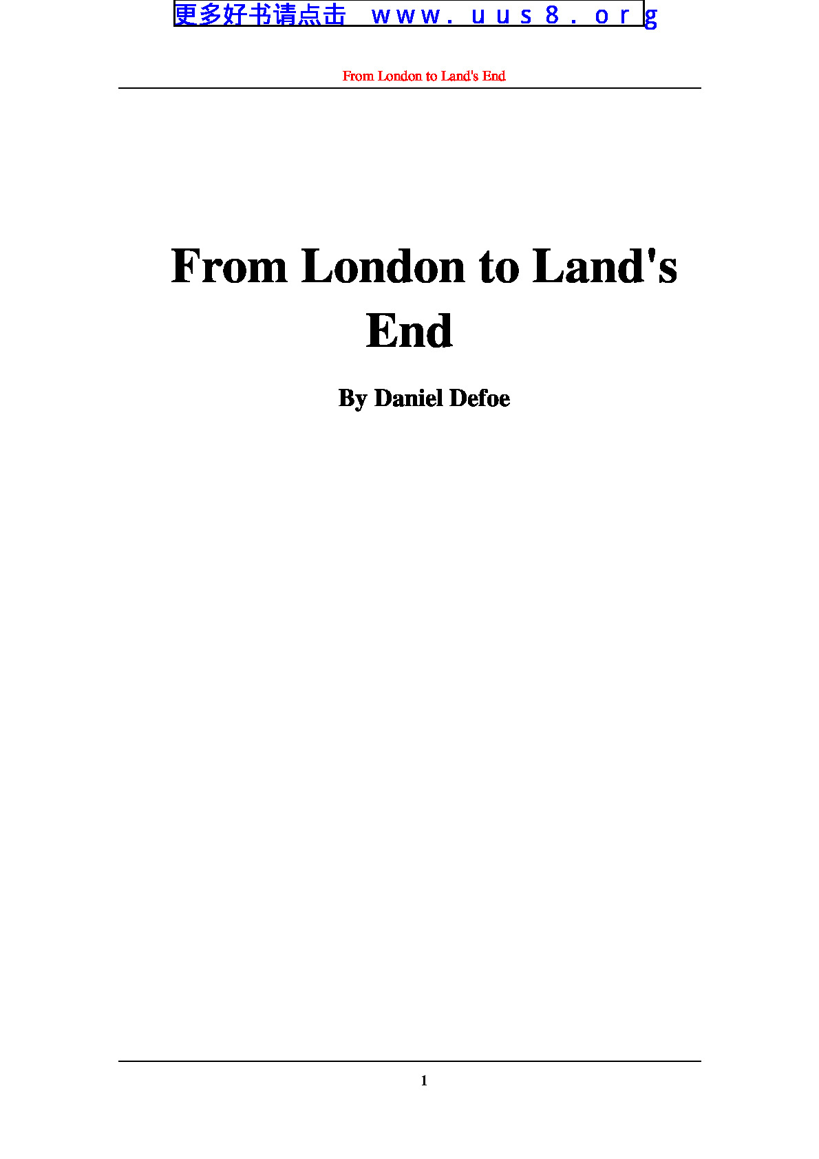 From_London_to_Land’s_End(从伦敦到尽头)