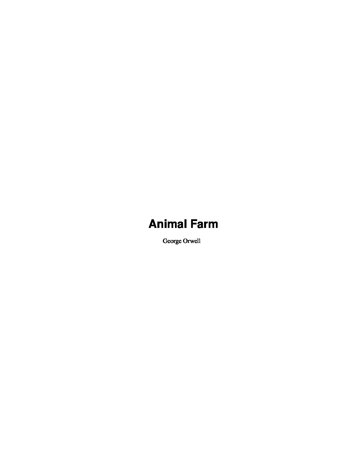Animal Farm【动物庄园】