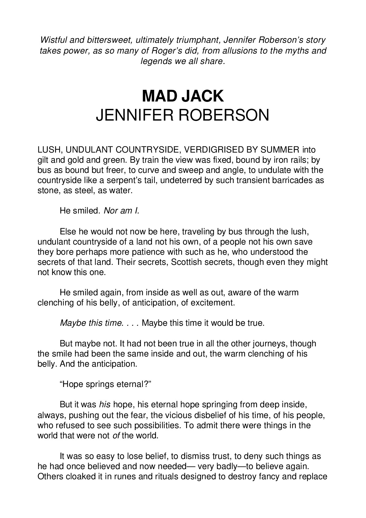 Jennifer Roberson – Mad Jack