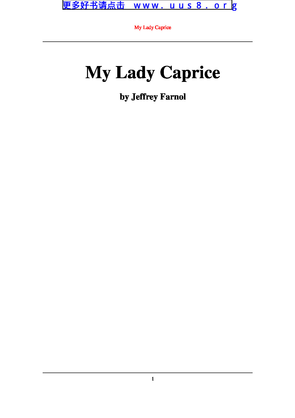My_Lady_Caprice(我的无常夫人)