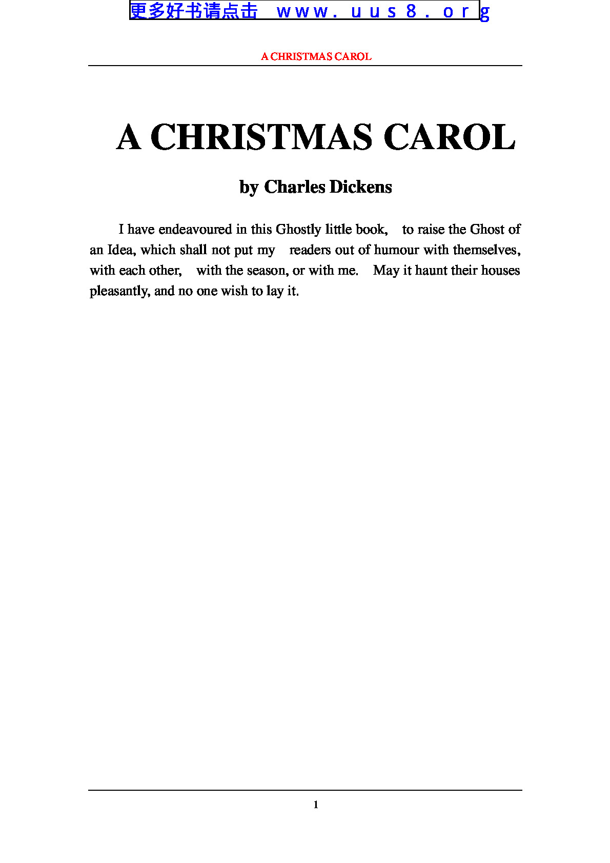 a_christmas_carol(圣诞赞歌)