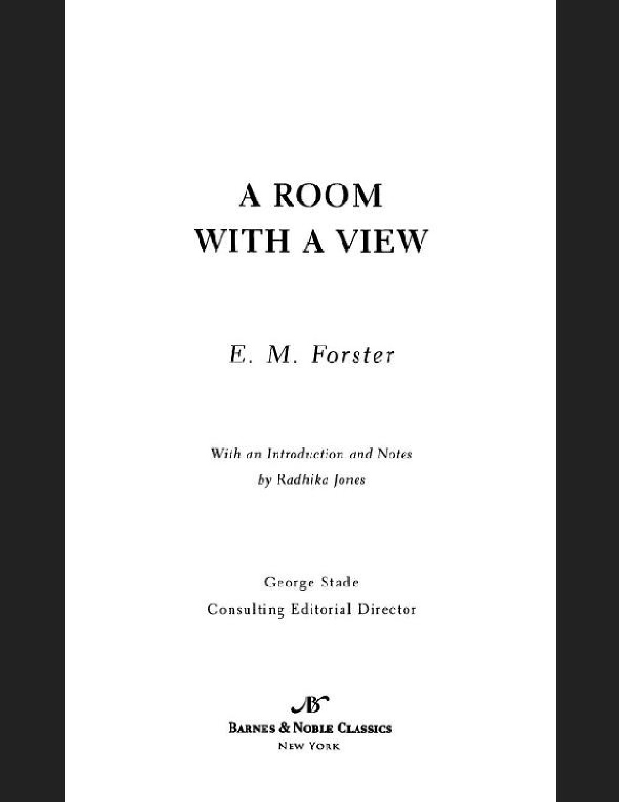 Room with a View, A – E. M. Forster