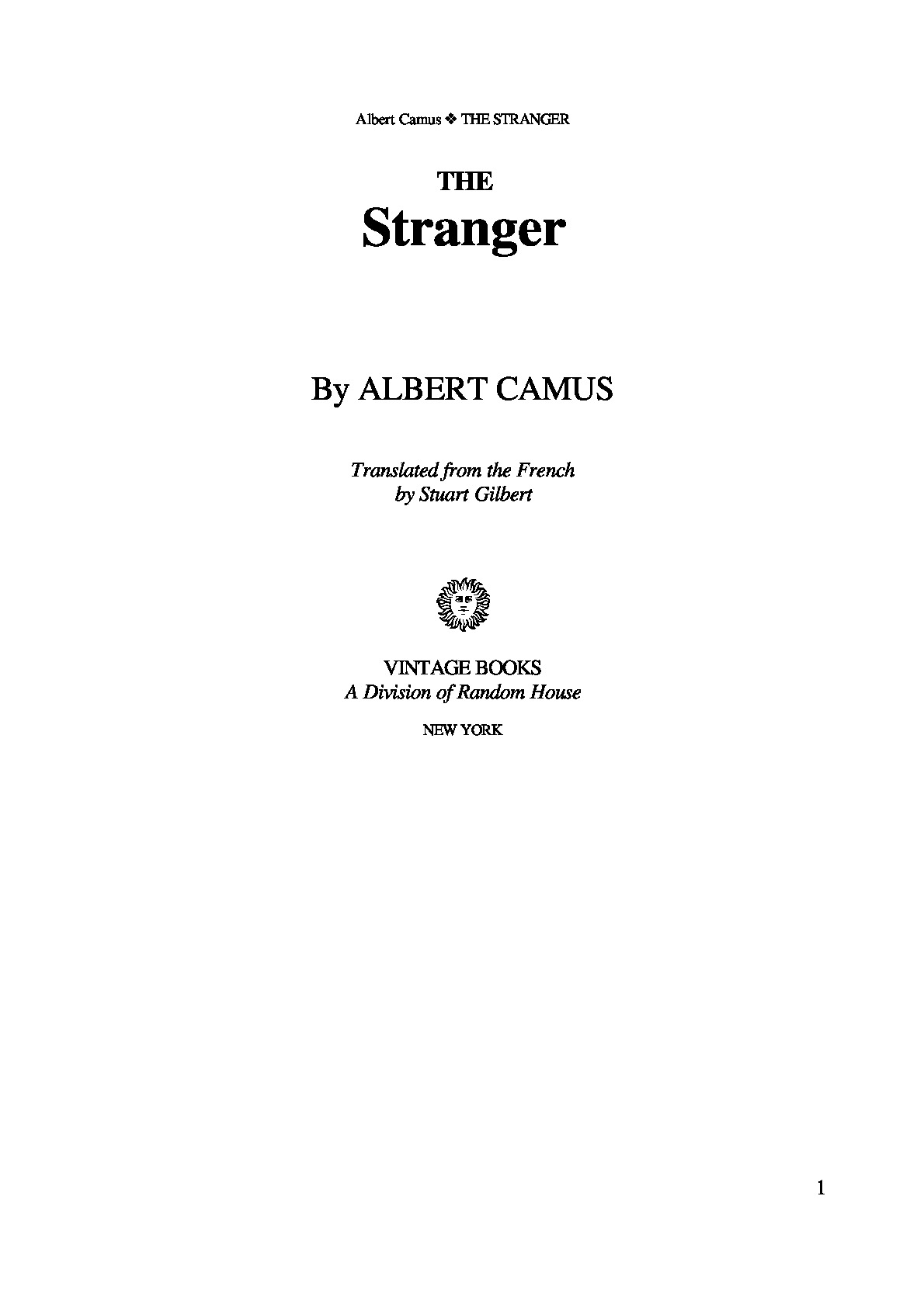 The Stranger【局外人】