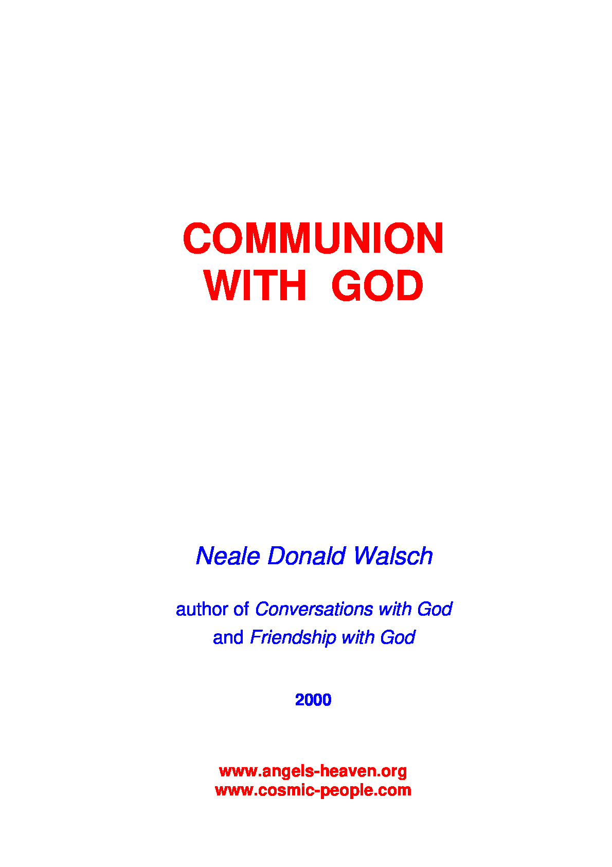 Communion with God